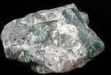 Beryl (Var: Emerald) Crystals in Quartz & Biotite - Bahia, Brazil #44117-2
